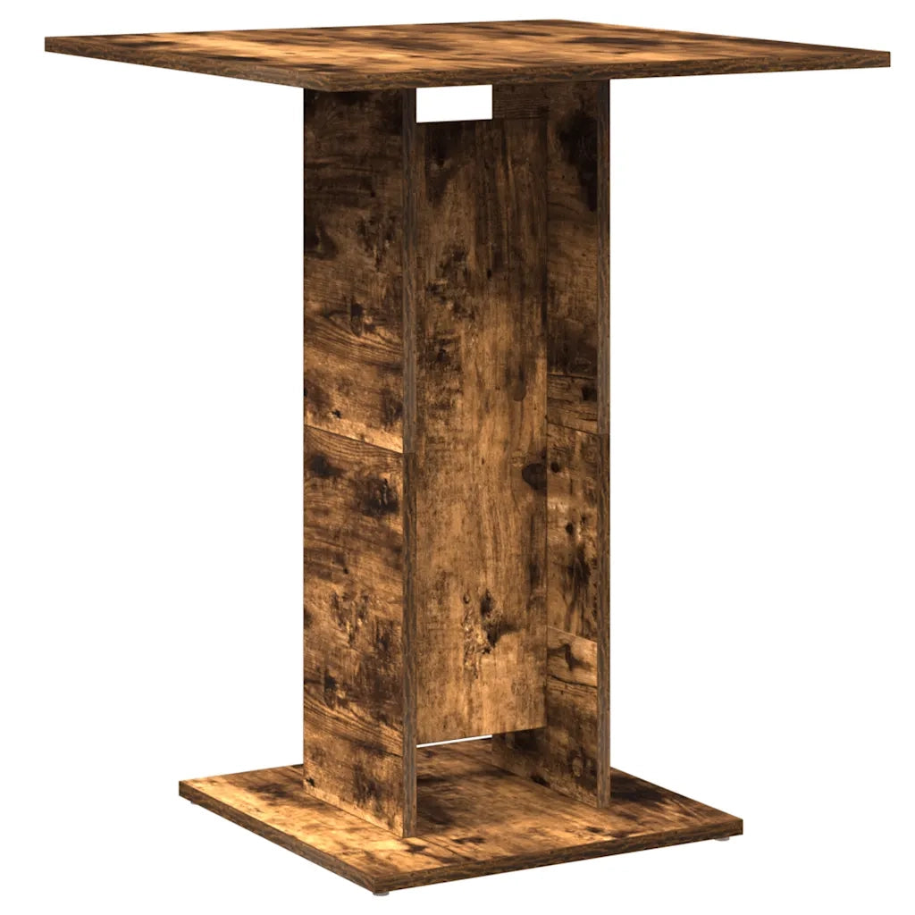 Tavolo da Bistrot Rovere Fumo 60x60x75cm in Legno Multistrato