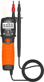 Multimetro Digitale per Test di Tensione e Continuità - AC DC 600V 2000 Conteggio Auto Rango Voltimetro Resistenza Test di Diodo - Detettore di Tensione con Torcia per Auto Casa Industria