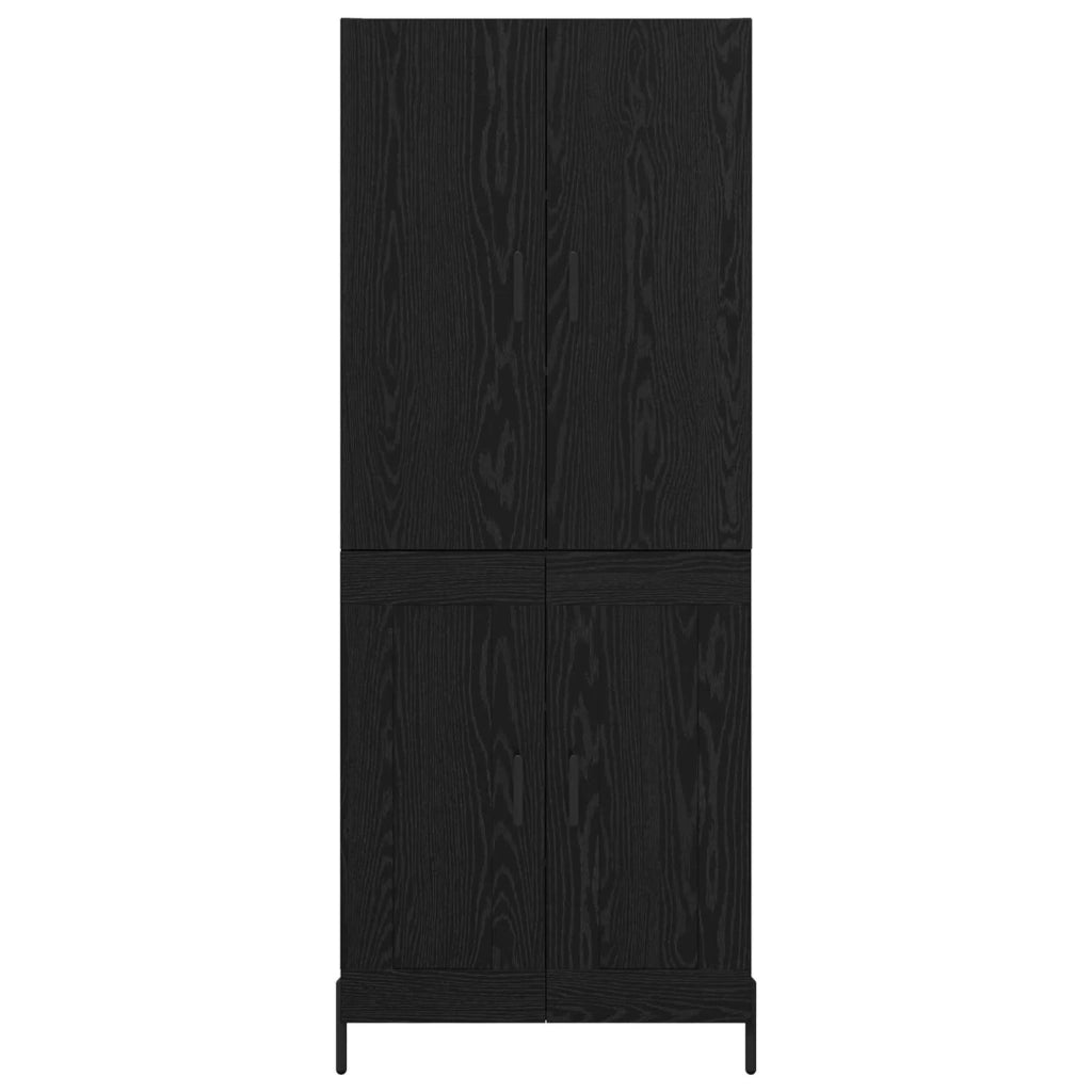 Credenza Rovere Nero 69,5 x 34 x 180 cm Legno multistrato 3416204