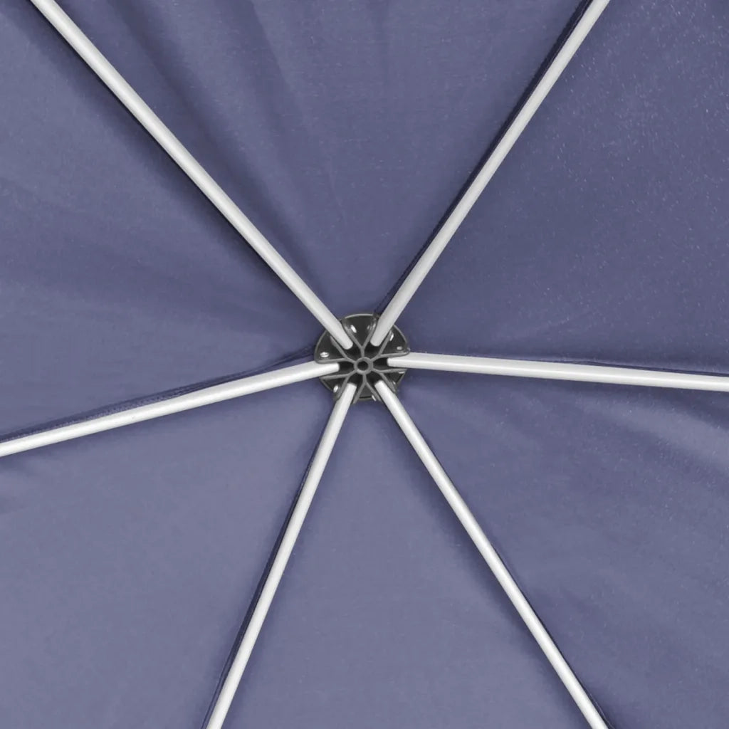 Gazebo Esagonale Pop-Up con 6 Pareti Blu Scuro 3,6x3,1 m