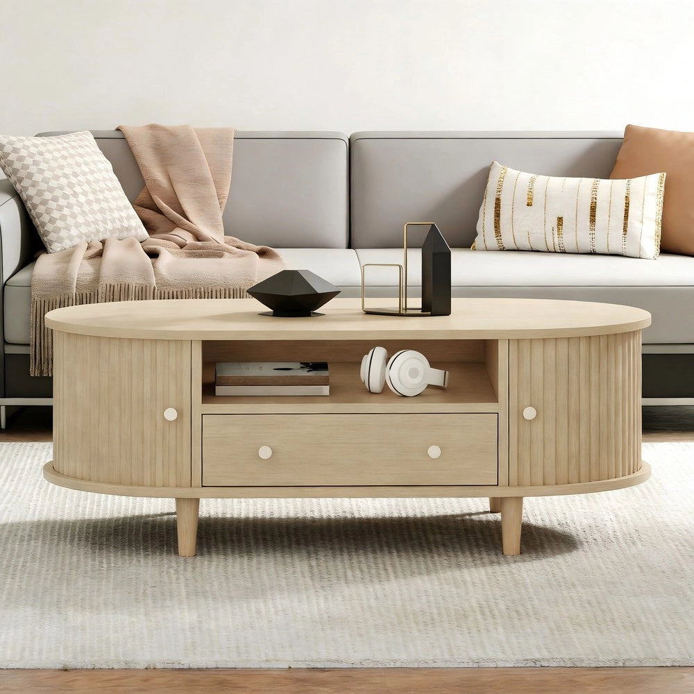 Tavolino da Caff¨¨ con Cassetto e Ripiano ¨C MINIMAL ¨C Legno, 100x50x36