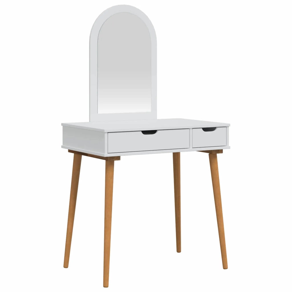 Set Tavolo da Trucco FAUSKE 2 pcs Bianco 76 x 50 x 143 cm 3438573