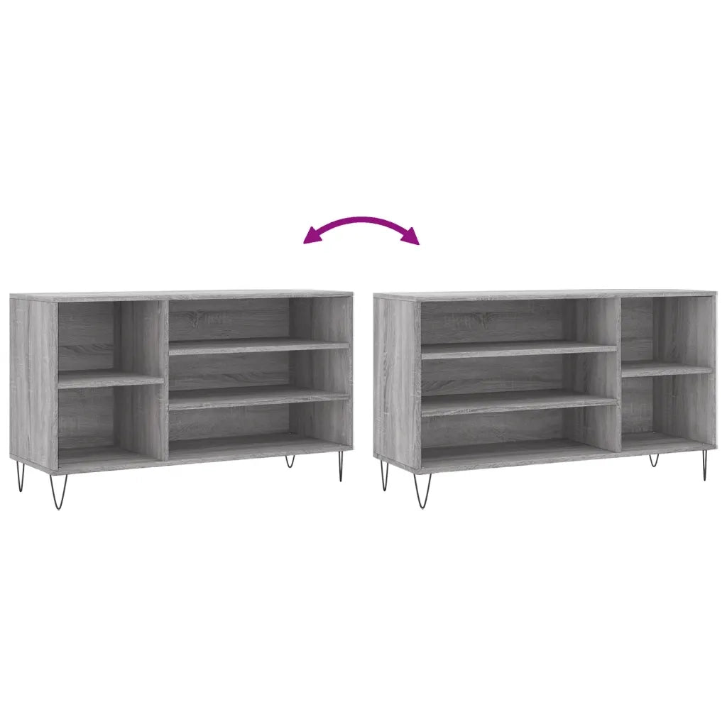 Scarpiera | Mobile per scarpe Grigio Sonoma 102x36x60 cm in Legno Multistrato