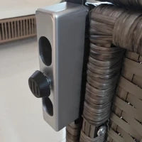 Armadio da Giardino in Rattan PE con 2 Vani, 60x63x120cm, Grigio