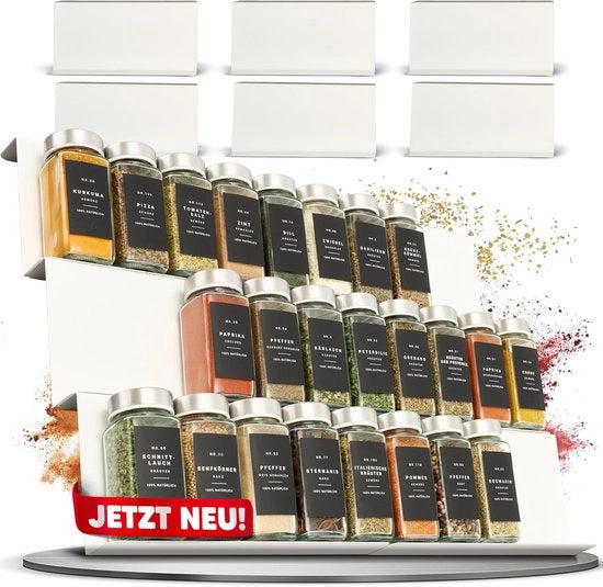 Kruidenrek Uittrekbaar - Organizzatore Cucina - Bianco - Metallo