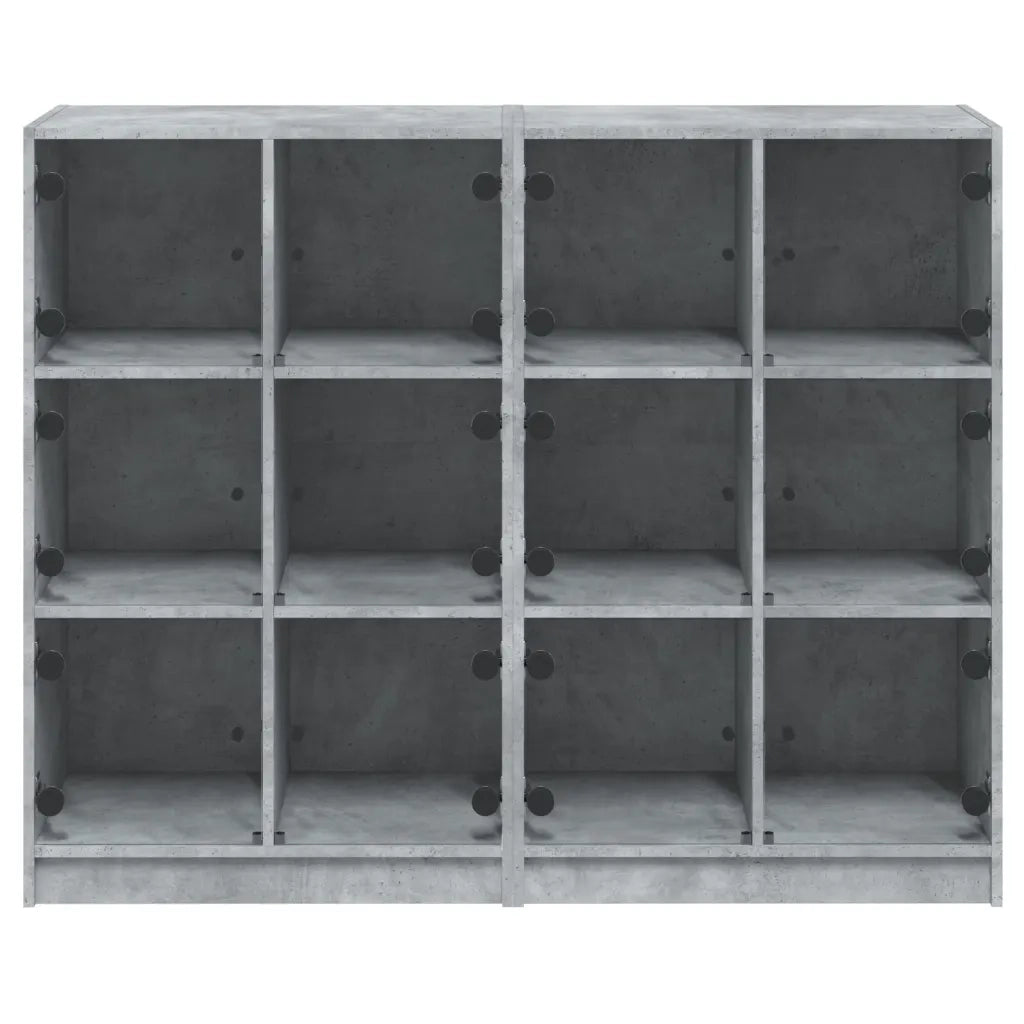 Libreria Ante Grigio Cemento 136x37x109 cm in Legno Multistrato
