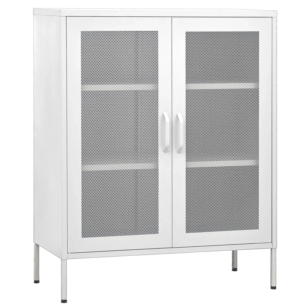 Armadietto Bianco 80x35x101,5 cm in Acciaio 336179