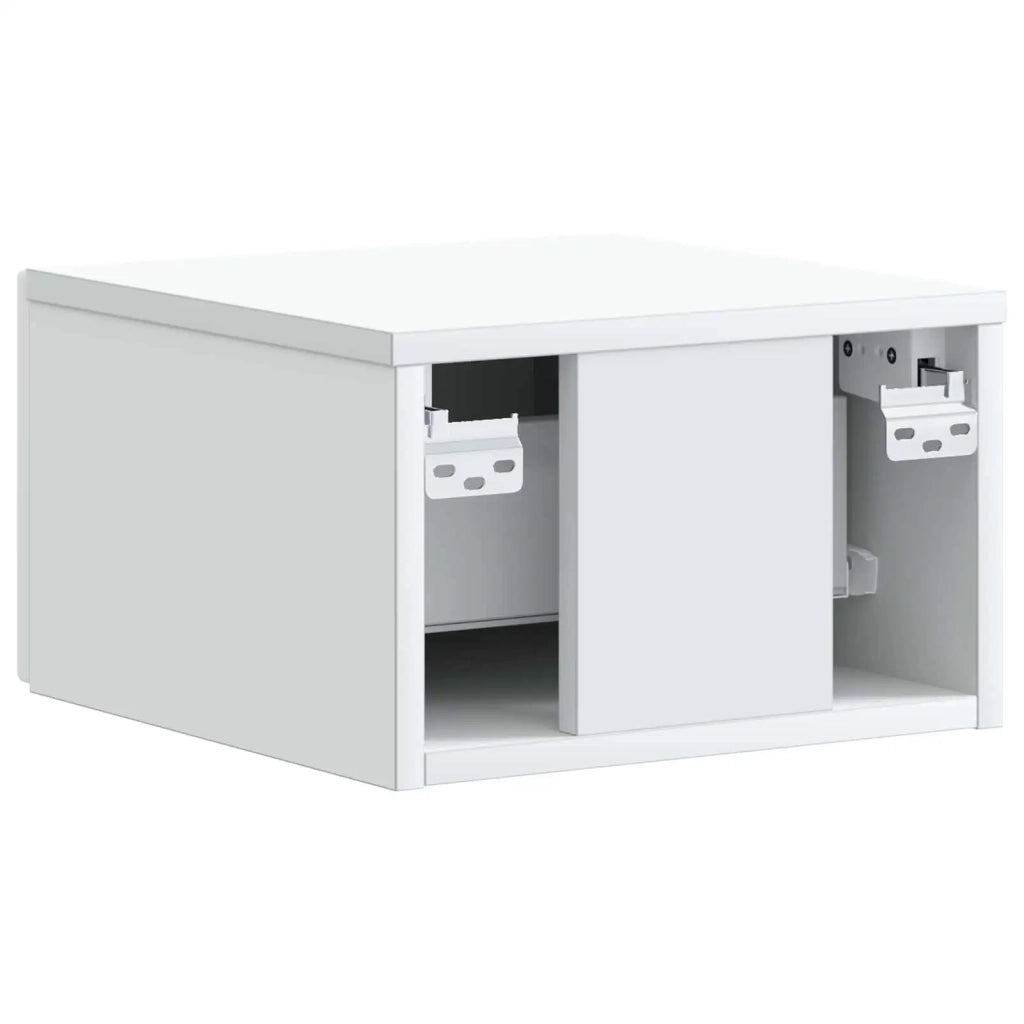 Mobiletto da notte a muro con cassetto Bianco 34,5 x 33 x 20 cm 898595
