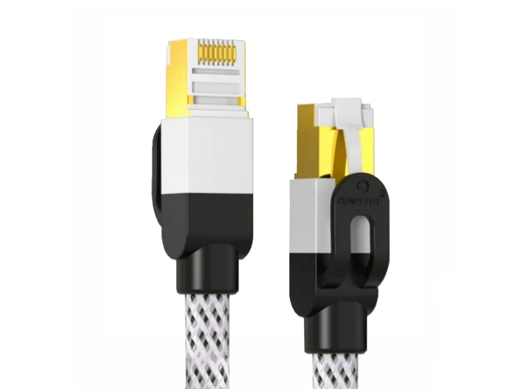 Cavo Ethernet 5M CAT7 Patch Lan Intrecciato in Nylon ad Alta Velocità Piatto Schermato RJ45 10Gbps 600MHz