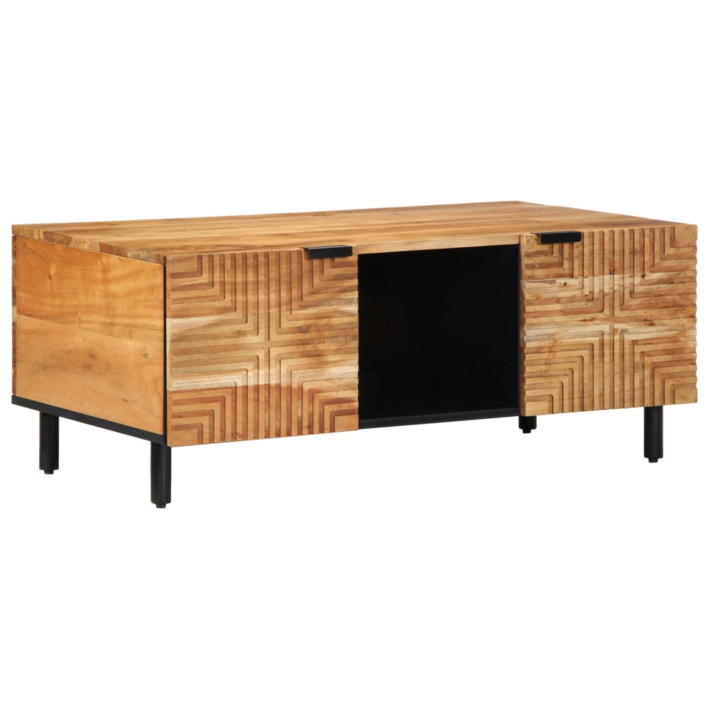Tavolino da caffÃ¨ 100x54x40 cm in legno massello di acacia