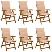 Sedie da giardino reclinabili 6 pz Naturale 3434472