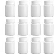 Contenitore medico 100ml - 12 pezzi - Ospedalità rotonda - Materiale plastico - Qualità medica - Bocchetta a vite - Fiala farmaceutica