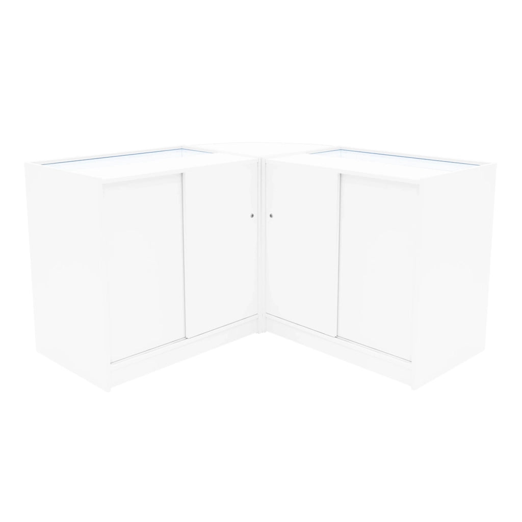 Set Banconi Adonis LED B900 C900 CM60 Bianco – MDF e Vetro