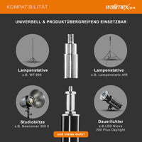 Braccio per stativo a giraffa, con zavorra a borsa, estensibile 120-220 cm, carico max 8 kg, ideale per luci, flash, softbox