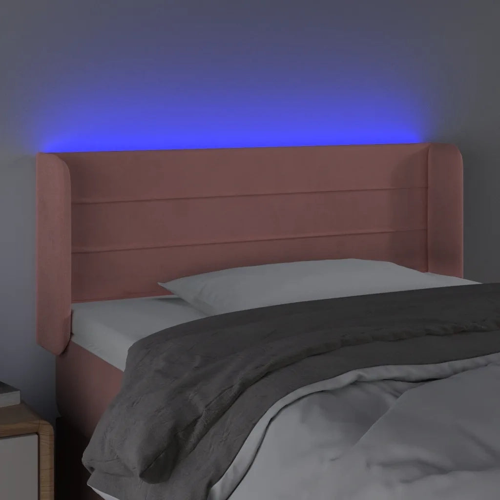 Testiera a LED Rosa 83x16x78/88 cm in Velluto 3123411