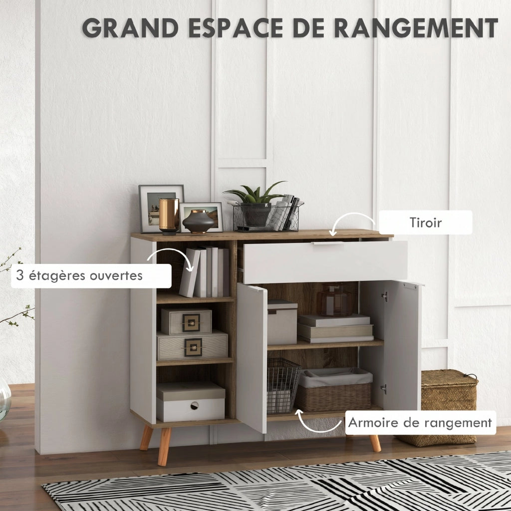 Armadio da cucina ¨C zephmum ¨C bianco 95x35x85 cm