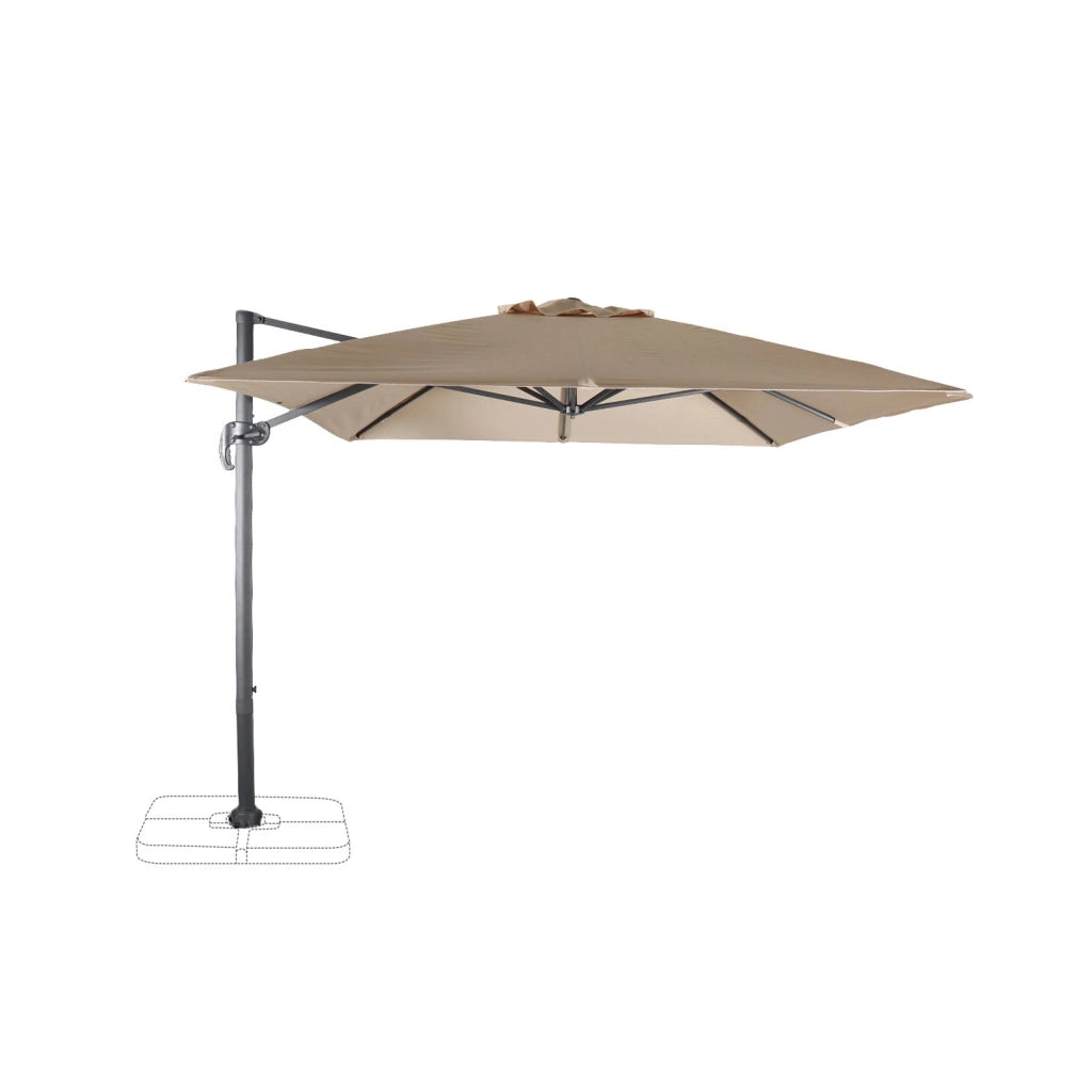 Ombrellone rettangolare, 3x4m, beige