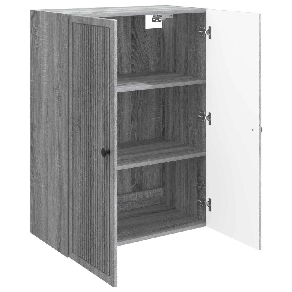 Mobiletto a muro Sonoma grigio 66 x 34,5 x 90 cm 897891