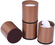 Alzabianchi per letto 6 cm - Alzabianchi per mobili pesanti - Set da 4 - Rondi - In acciaio massello - Protezioni per gambe di tavolo