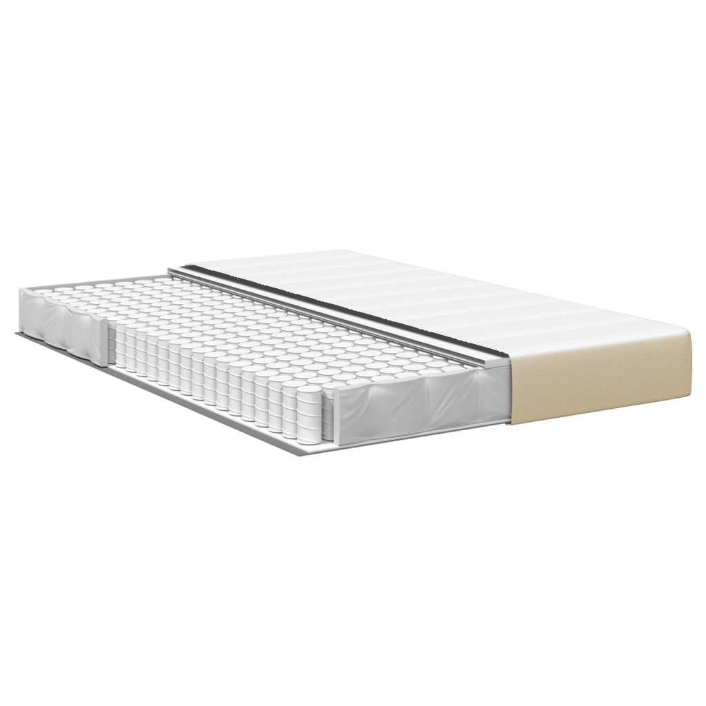 Materasso a Molle Insacchettate in Grigio Verde Chiaro, Durezza Media, 140x200x20 cm Tessuto