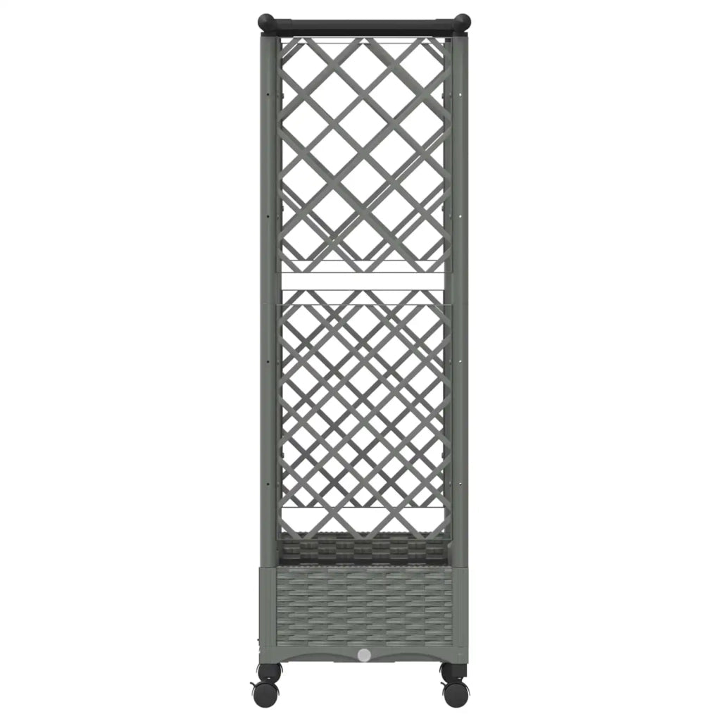 Letto Rialzato con Griglia e Tetto Grigio Chiaro PP 3423036