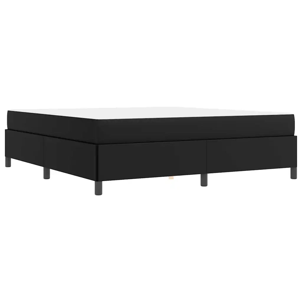 vidaXL Struttura letto con materasso Nero 180 x 200 cm Pelle sintetica