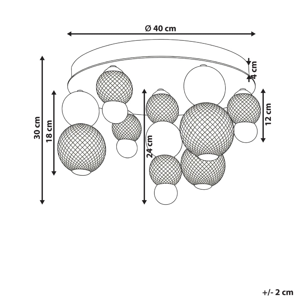Lampada da parete a LED con paralume in vetro dorato e base in metallo, stile glamour, luce d'atmosfera, soggiorno, camera da letto