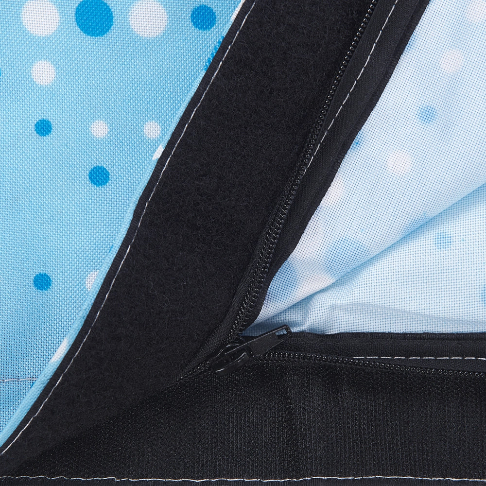 Beanbag grande con motivo a pois blu per distendersi con zip gigante Beanbag