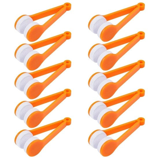 Set di spazzole per occhiali - 10 pezzi - Set di pulizia a microfibra - Clip di pulizia per occhiali da sole - Spazzole morbide - Soluzione pratica - Pulitore per occhiali

Specifica tecnica: 
- Set di 10 pezzi
- Microfibra
