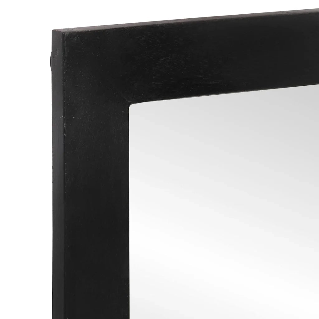 Specchio da Bagno 55x1x60 cm in Vetro e Legno Massello di Mango 358567