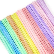 Pijpenragers 100 Stuks - Chenille Draad Meerkleurig - Buigzaam Pluche - Decorazione Creativa - 6 mm x 30 cm - Chenille in Bambù