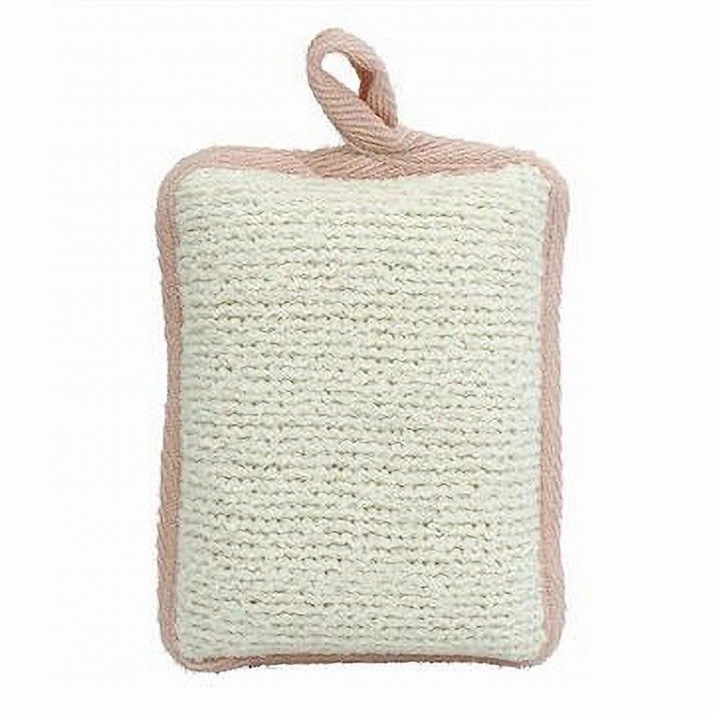 Trade Shop - Spugna Doccia Esfoliante Bagno Per Cura Corpo Bombata 13x9.5x4.5 Cm Rosa 79649 -