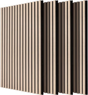 Pannelli Acustici Autoadesivi - 4 pezzi - 120x60x2.1cm - Colore Quercia - Pannelli Acustici Autoadesivi con Retrofaccia Autoadesiva