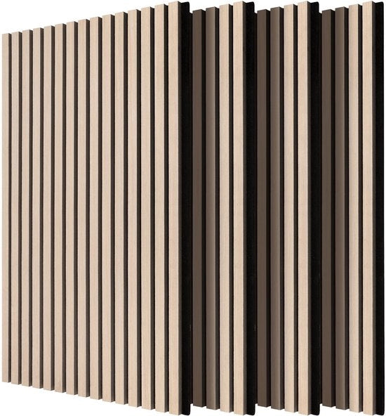 Pannelli Acustici Autoadesivi - 4 pezzi - 120x60x2.1cm - Colore Quercia - Pannelli Acustici Autoadesivi con Retrofaccia Autoadesiva