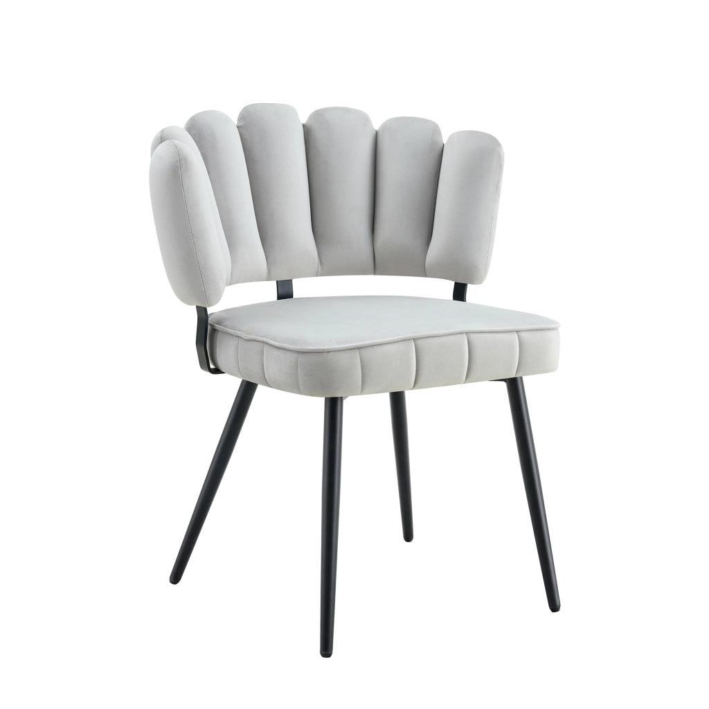 Set tavolo e sedie con tavolo rotondo e 4 sedie; 2 ripiani; in tessuto grigio chiaro; MDF noce e metallo nero