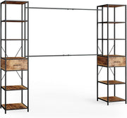 Armadio multifunzione Fyrk, Rovere rustico, 180 x 187 cm, combinabile con altri mobili Fyrk per un utilizzo modulare