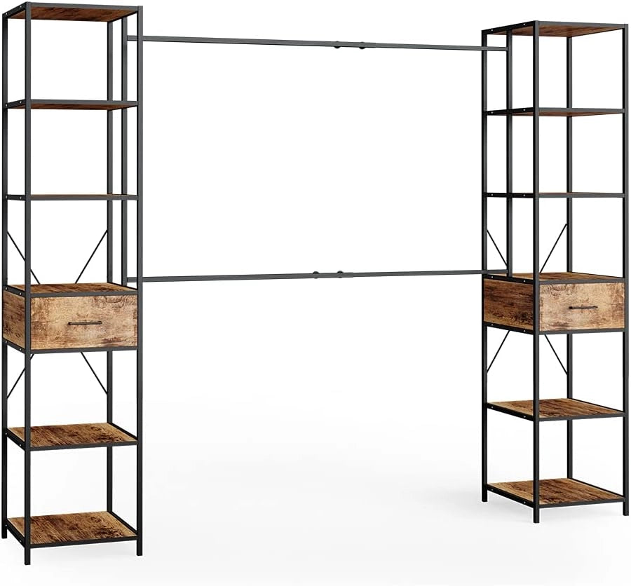 Armadio multifunzione Fyrk, Rovere rustico, 180 x 187 cm, combinabile con altri mobili Fyrk per un utilizzo modulare
