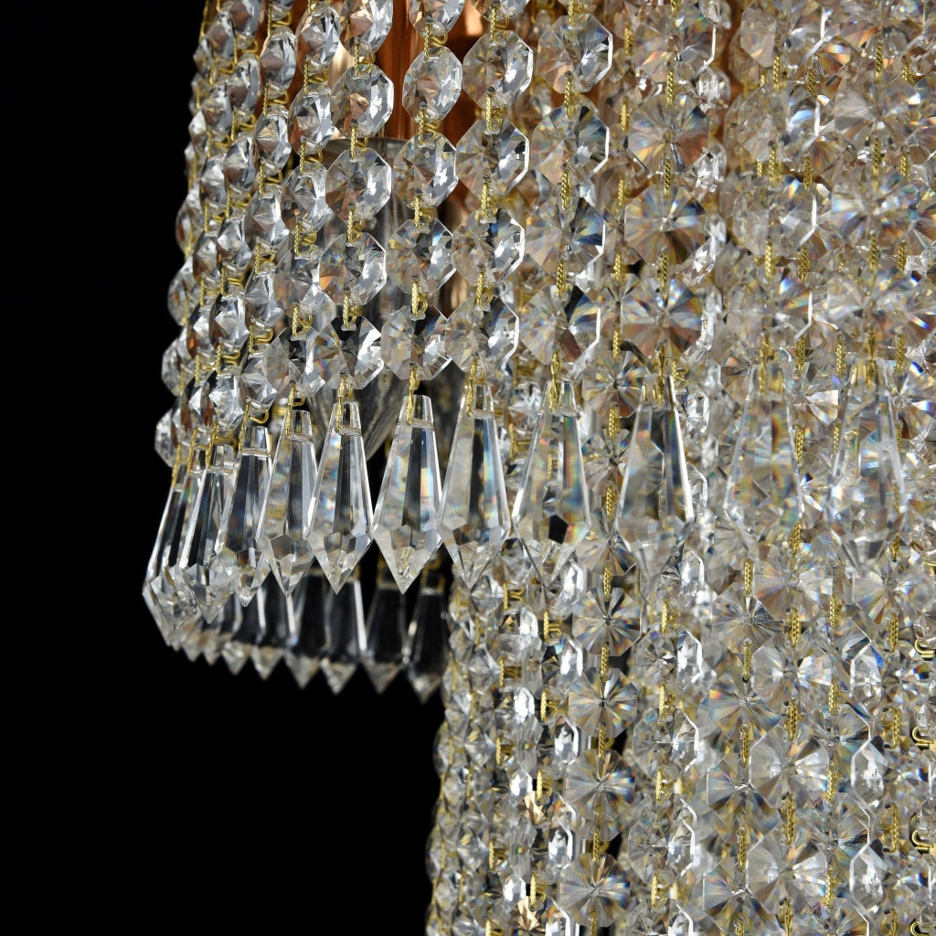 Lampadario palazzo cristallo oro 12xE14 Maytoni DIA522-CL-12-G