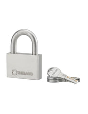 Lucchetto a chiave Rinox, 70 mm, acciaio inossidabile, esterno, arco in acciaio INOX, 4 chiavi - THIRARD