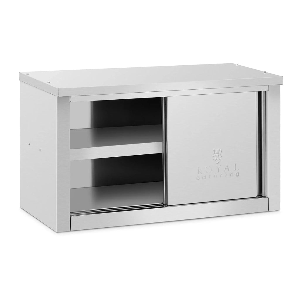 Pensile in acciaio inox pensile con ante scorrevoli pensile da cucina pensile in acciaio inox 900 x 400 x 500 mm portata 60 kg 14_0005002