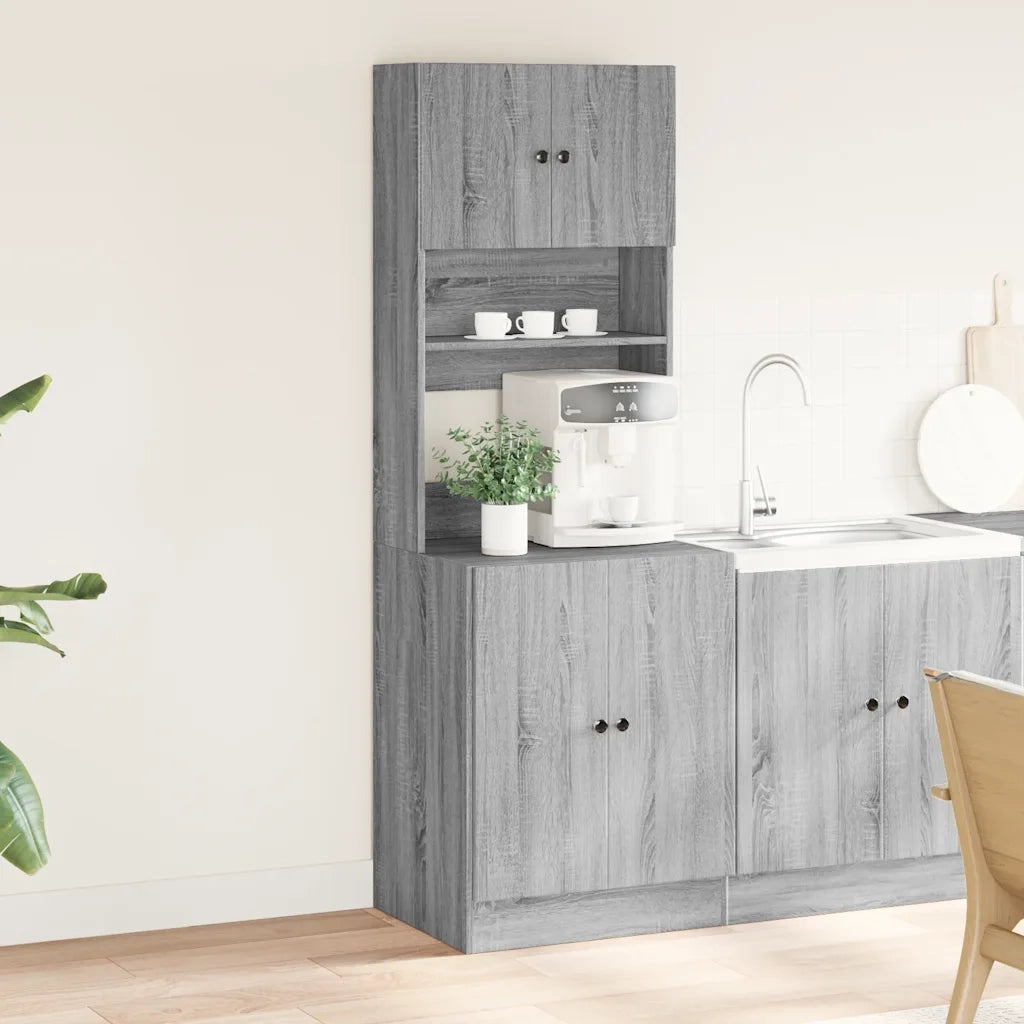 Mobile da cucina-Armadio da cucina Grigio Sonoma 60x50x180cm in Legno Multistrato