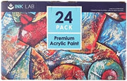 Set di vernici acriliche 24 pezzi 36ml per artisti iniziati professionisti - vernice per tela legno stoffa carta ceramica - pigmenti ricchi
