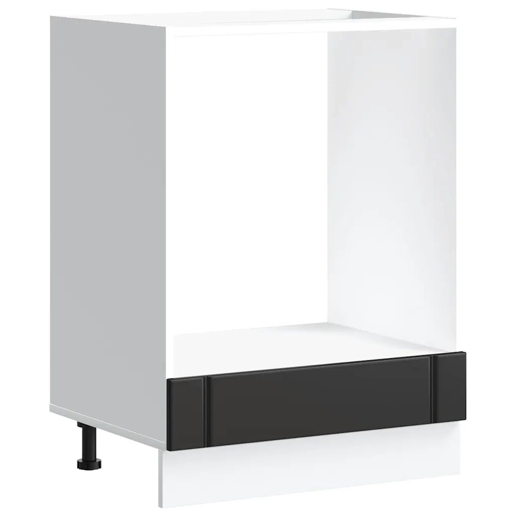 Armadio Forno Lucca Nero in Legno Multistrato 853758