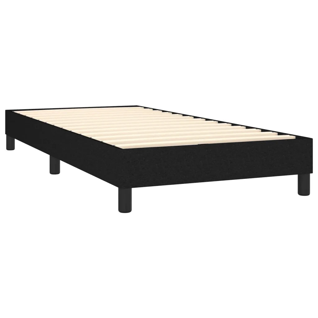 Letto a Molle con Materasso e LED Nero 80x200 cm in Tessuto 3133031