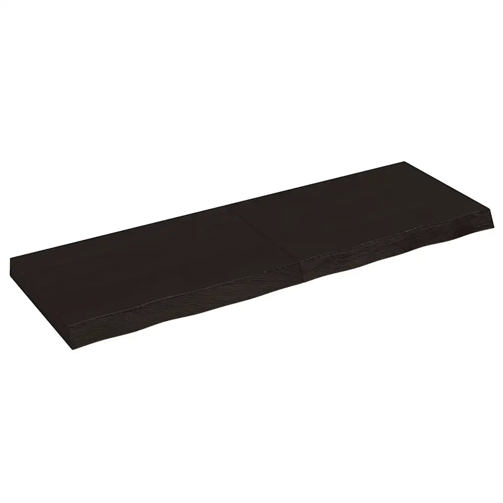 Piano Bagno Marrone Scuro 120x40x(2-6)cm Legno Trattato 3156236