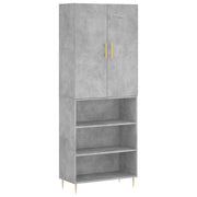 Buffet credenza cassettiera armadio mobile contenitore organizer cucina soggiorno salotto alto 69,5 x 34 x 180 cm legno ingegnerizzato grigio 02_0034611