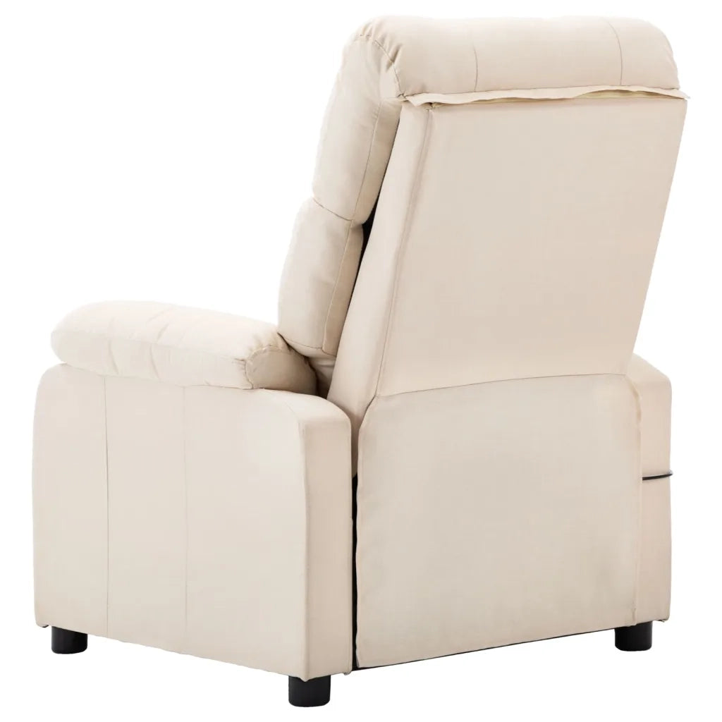 Poltrona massaggiante elettrica in Tessuto Crema 3074099