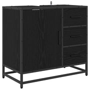 Mobile da Bagno | Armadio da bagno Rovere Nero 65 x 33 x 60 cm Legno multistrato