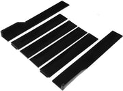Schorto di protezione laterale universale, flessibile, nero, 6 pezzi, materiale ABS, installazione facile, regolabile, lunghezza adattabile.