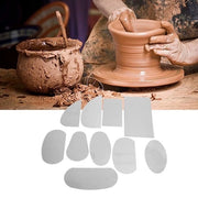 Set di Modellazione con Argilla 10 Pezzi - Acciaio Inossidabile - Leggero - Strumenti di Scultura - Strumenti per la Modellazione della Terra - Facile da Utilizzare